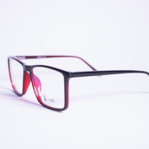 Armazón Clásico Bicolor Negro con Detalles en Rojo
