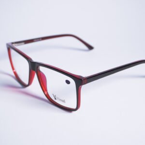 Armazón Negro con Acabados en Rojo