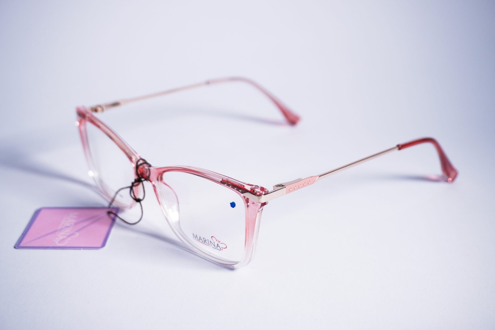 Armazón para Dama Rosa Clear con Terminales Metálicas
